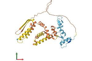 AlphaFold protein structure predicition of Mouse Recombinant Klf7 Protein, UniprotID Q99JB0