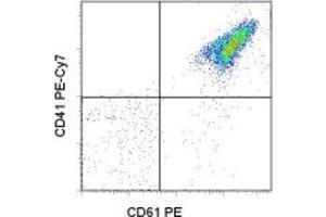 Image no. 1 for anti-Integrin Alpha2b (CD41) antibody (Cy7,PE) (ABIN477041) (Integrin Alpha2b antibody  (Cy7,PE))