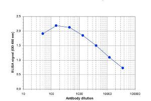 ELISA of anti-Wdr5 antibody ELISA results of Rabbit anti-Wdr5 antibody. (WDR5 antibody  (Internal Region))