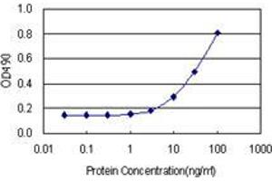 Sandwich ELISA detection sensitivity ranging from 3 ng/mL to 100 ng/mL. (PRRX2 (Human) Matched Antibody Pair)