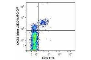 Flow Cytometry (FACS) image for anti-Chemokine (C-X-C Motif) Receptor 5 (CXCR5) antibody (APC-Cy7) (ABIN2660556) (CXCR5 antibody  (APC-Cy7))