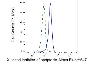 Validation of X-linked inhibitor of apoptosis knockdown using flow cytometry.