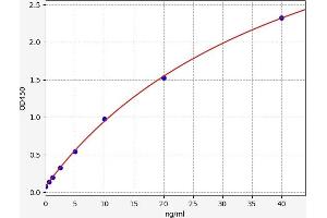 Typical standard curve (Prokineticin Receptor 1 ELISA Kit)