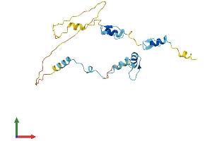 AlphaFold protein structure predicition of Human Recombinant JAZF1 Protein, UniprotID Q86VZ6 (JAZF1 Protein (AA 1-243) (His tag))