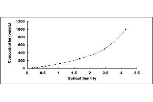 Typical standard curve (Inhibin alpha ELISA Kit)