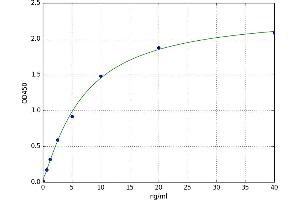 A typical standard curve (RNASE2 ELISA Kit)