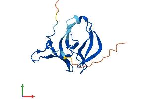 AlphaFold protein structure predicition of Human Recombinant FAM72A Protein, UniprotID Q5TYM5
