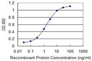 Detection limit for recombinant GST tagged EWSR1 is 0. (EWSR1 antibody  (AA 358-453))