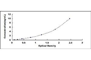 Typical standard curve (CCL5 ELISA Kit)