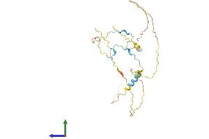 AlphaFold protein structure predicition of Mouse Recombinant Cdca3 Protein, UniprotID Q99M54
