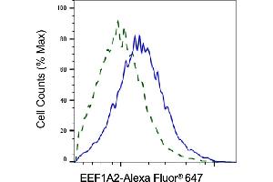 Validation of EEF1A2 knockdown using flow cytometry. (Recombinant EEF1A2 antibody)
