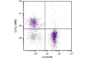 BALB/c mouse splenocytes were stained with Hamster Anti-Mouse CD3ε-SPRD. (CD3 epsilon antibody  (SPRD))