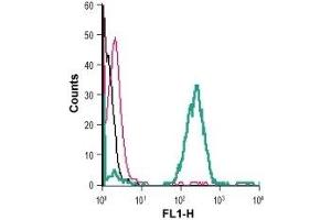 Cell surface detection of PLXNA3 in live intact human THP-1 monocytic leukemia cells: (black line) Cells. (Plexin A3 antibody  (Extracellular, N-Term))