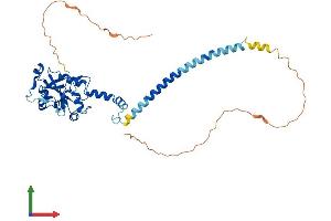 AlphaFold protein structure predicition of Mouse Recombinant Pcyt1a Protein, UniprotID P49586 (PCYT1A Protein (AA 1-367) (His tag))