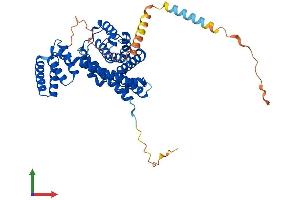 AlphaFold protein structure predicition of Mouse Recombinant Ficd Protein, UniprotID Q8BIX9