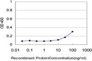 Detection limit for recombinant GST tagged OXSR1 is approximately 10ng/ml as a capture antibody. (OXSR1 antibody  (AA 1-527))