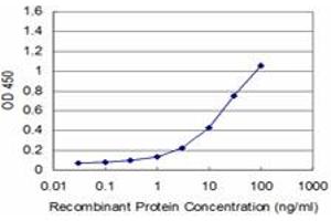 Detection limit for recombinant GST tagged NEUROG1 is approximately 1ng/ml as a capture antibody. (Neurogenin 1 antibody  (AA 82-163))