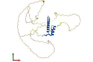 AlphaFold protein structure predicition of Human Recombinant HOXD10 Protein, UniprotID P28358 (HOXD10 Protein (AA 1-340) (His tag))