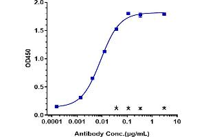 Immobilized human GPC3, His Tag at 2 μg/mL can bind Anti-GPC3 / Glypican-3 Reference Antibody (codrituzumab), EC50=0. (Recombinant GPC3 (Codrituzumab Biosimilar) antibody)