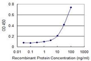 Detection limit for recombinant GST tagged C6orf199 is 1 ng/ml as a capture antibody. (AKD1 antibody  (AA 321-421))