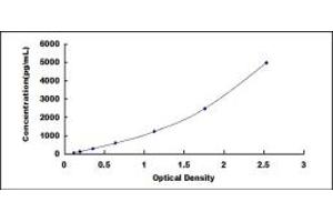 Typical standard curve (TICAM1 ELISA Kit)