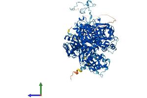 AlphaFold protein structure predicition of Human Recombinant EFTUD2 Protein, UniprotID Q15029 (EFTUD2 Protein (AA 1-972) (His tag))