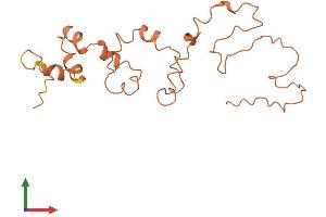 AlphaFold protein structure predicition of Human Recombinant KRTAP4-11 Protein, UniprotID Q9BYQ6