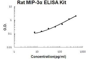 Rat MIP-3 alpha/CCL20 PicoKine ELISA Kit standard curve (CCL20 ELISA Kit)