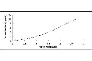 Typical standard curve (CES2 ELISA Kit)