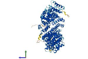 AlphaFold protein structure predicition of Mouse Recombinant Tbcd Protein, UniprotID Q8BYA0 (TBCD Protein (AA 1-1196) (His tag))