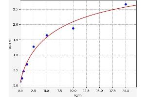 Typical standard curve (Defensin beta 4 ELISA Kit)