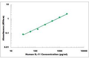 Representative Standard Curve (IL-11 ELISA Kit)
