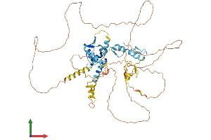 AlphaFold protein structure predicition of Human Recombinant ZBTB46 Protein, UniprotID Q86UZ6