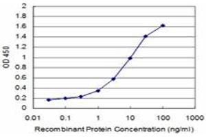 Detection limit for recombinant GST tagged LASS6 is approximately 0. (CERS6 antibody  (AA 62-131))