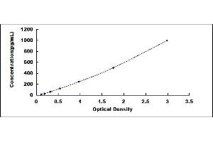 Typical standard curve (VEGFA ELISA Kit)