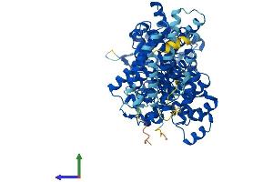 AlphaFold protein structure predicition of Human Recombinant ERMARD Protein, UniprotID Q5T6L9