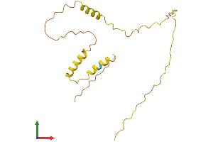 AlphaFold protein structure predicition of Human Recombinant PIK3CD-AS1 Protein, UniprotID Q5SR53 (C1orf200 Protein (AA 1-167) (His tag))