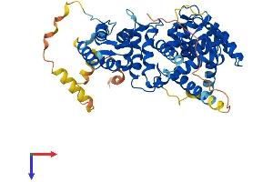 AlphaFold protein structure predicition of Mouse Recombinant Ppp2r3d Protein, UniprotID Q9Z176 (Ppp2r3d Protein (AA 1-491) (His tag))