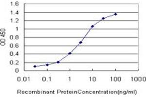 Detection limit for recombinant GST tagged SFRS3 is approximately 0. (SRSF3 antibody  (AA 1-85))