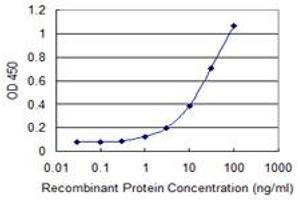 Detection limit for recombinant GST tagged EVC is 0. (EVC antibody  (AA 493-602))