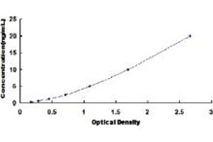 Typical standard curve (Thyroperoxidase ELISA Kit)