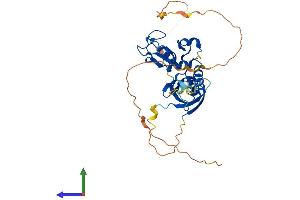 AlphaFold protein structure predicition of Human Recombinant PCGF2 Protein, UniprotID P35227