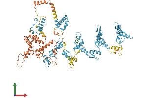 AlphaFold protein structure predicition of Human Recombinant ZNF560 Protein, UniprotID Q96MR9