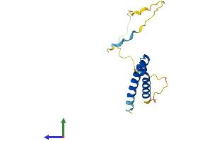 AlphaFold protein structure predicition of Human Recombinant CDK2AP2 Protein, UniprotID O75956
