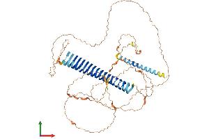 AlphaFold protein structure predicition of Mouse Recombinant Akap5 Protein, UniprotID D3YVF0 (AKAP5 Protein (AA 1-745) (His tag))