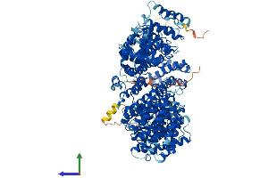 AlphaFold protein structure predicition of Human Recombinant TBCD Protein, UniprotID Q9BTW9 (TBCD Protein (AA 1-1192) (His tag))