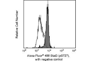Flow Cytometry (FACS) image for anti-Signal Transducer and Activator of Transcription 3 (Acute-Phase Response Factor) (STAT3) (pSer727) antibody (Alexa Fluor 488) (ABIN1177194)