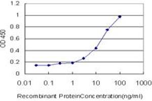 Detection limit for recombinant GST tagged TAOK3 is approximately 3ng/ml as a capture antibody. (TAO Kinase 3 antibody  (AA 809-898))