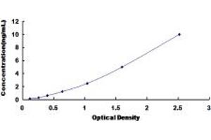 Typical standard curve (ARHGEF7 ELISA Kit)