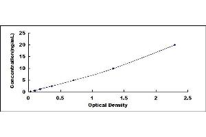 Typical standard curve (IRAK1 ELISA Kit)